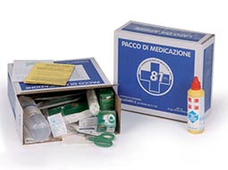 Pacco per kit primo soccorso aziendale